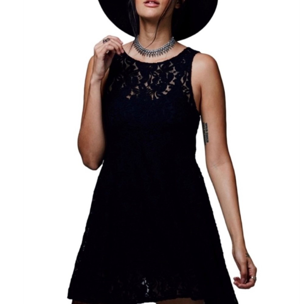 ⬇️🌹NWT! Free People (S) Lace Fit & Flare Dress - Picture 2 of 7